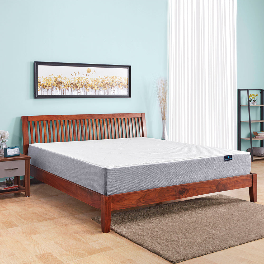 Acacia Solid Wooden Bed product image without bedsheet