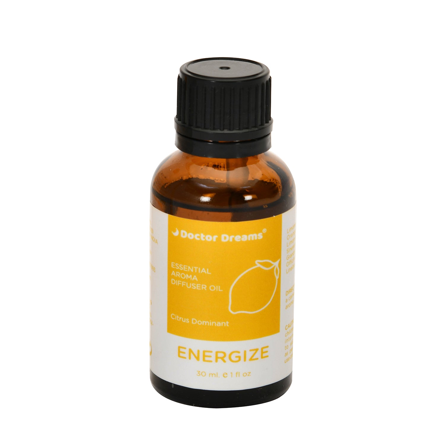 Citrus-rich essential aroma oil (energize)