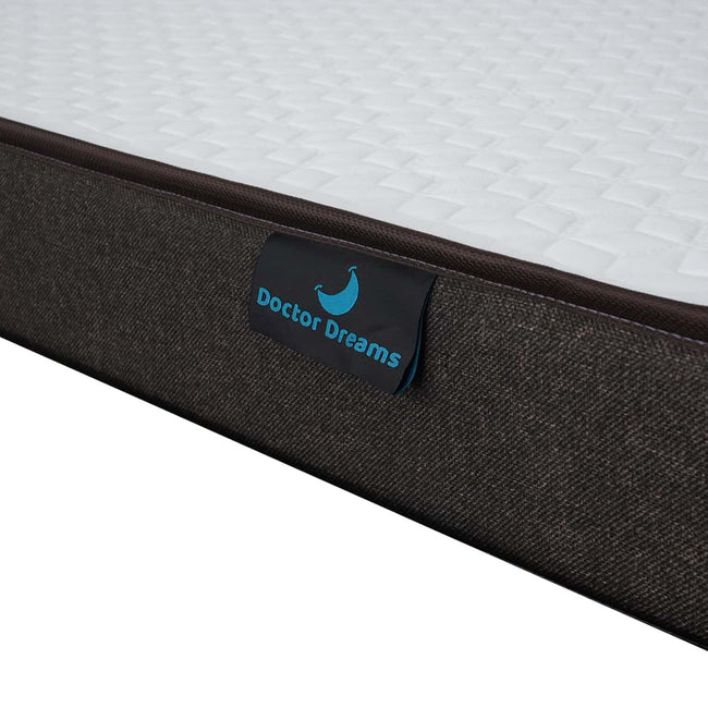 Striker Metal Bed White Lite Dual mattress king mattress tag view
